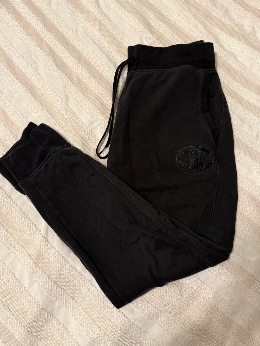 Champion Authentic Athleticwear Black Fleece Jogger Sweatpants Medium Unisex